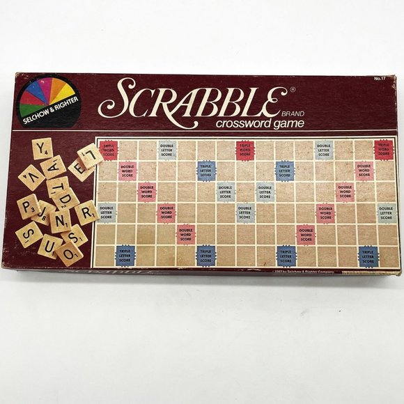 Vtg 1983 Scrabble Crossword Board Game No 17 Original Pieces-Holders-Board-Box - Picture 5 of 7